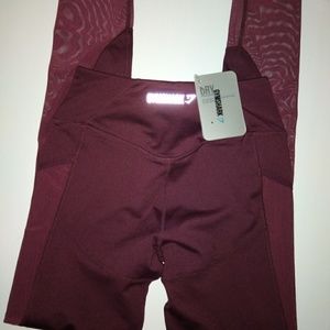 Gymshark Sleek Sculpture Leggings Dark Ruby Size S